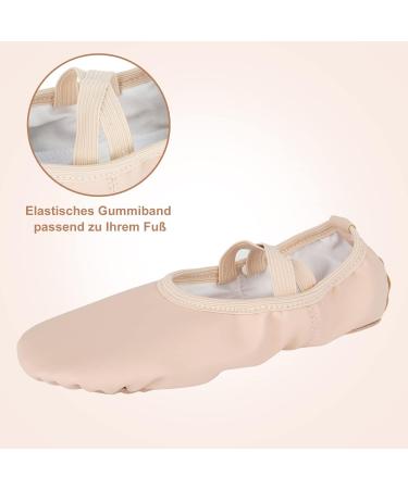 Sanoto Girls Ballet Shoes - Leather Sole Dance Flaps & Gymnastics Shoes for Children (Sizes 22+) - Perfect for Yoga & Ballet - Buy Online on GoSupps.com