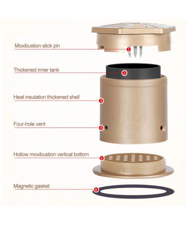 Natudeco Portable Moxibustion Box - Home Acupuncture Moxa Roll & Vertical Treatment for Wellness - Buy Online on GoSupps.com