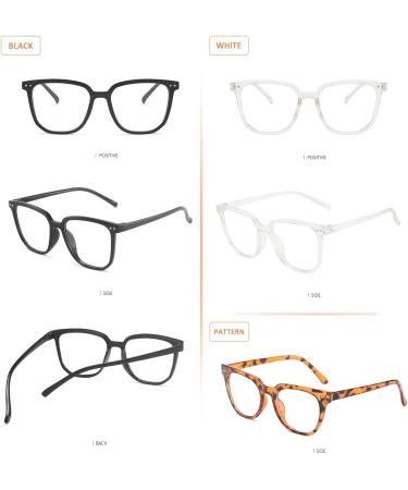 CQQQNIU Anti-Blue Light Glasses - Unisex Square Gaming Glasses for Eye Fatigue Relief | Free 3 Brille Cloths & Bags | Shop Internationally - Buy Online on GoSupps.com