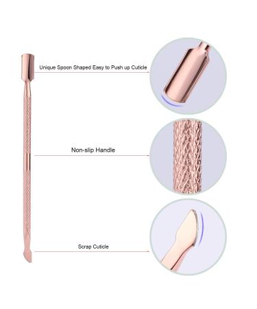 3-Piece Nail Skin Pliers Set Stainless Steel Cuticle Nipper & Remover for Fingernails & Toenails in Rose Gold | Mwoot Cuticle Trimmer with Pusher & Peeler - Buy Online on GoSupps.com