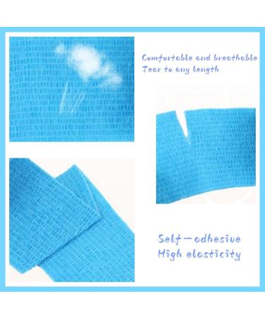 8 Rolls Self-Adhesive Elastic Bandage - Waterproof Comfortable Non-Woven Wrap for Wrist & Ankle - Black 5cm x 4.5m - Buy Online on GoSupps.com