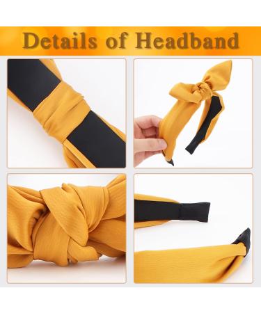TOBATOBA Bow Headbands for Women - 6Pcs Fashion Bunny Ear Top Knot Turban Headbands - Solid Color Hair Accessories for Girls - Buy Online on GoSupps.com