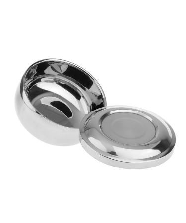 Inzopo Stainless Steel Beard Soap Dish with Lid Shaving Tool for Men
