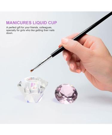 FRCOLOR Glass Nail Dish monomer bowl diamond Bowl bowl White Glass Dappen Dish 5.5x5.5cmx3pcs Pinkx3pcs - Buy Online on GoSupps.com