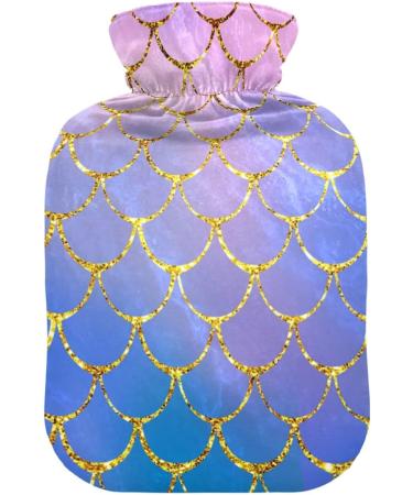 Colorful Mermaid Scales Hot Water Bottle - 2L Cover for Pain Relief & Sports Injuries - Buy Online on GoSupps.com