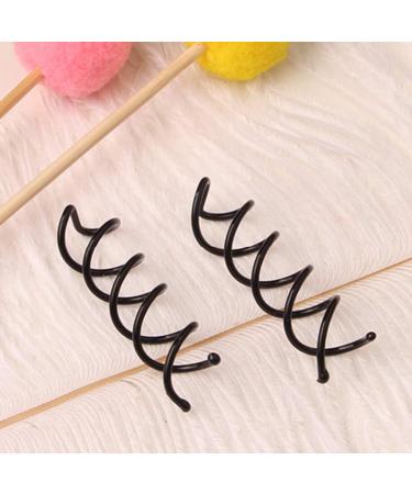 5 set 2 Pieces Women Spiral Hair Pin DIY Hair Style Metal Spin Clip Bun Stick Pick Twist Screw Hair Pins 5 set (black) - Buy Online on GoSupps.com