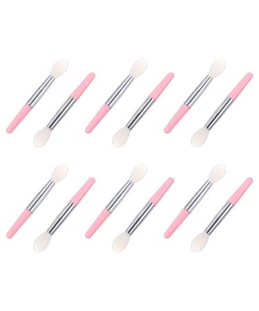 FRCOLOR 12pcs Silicone Lip Brush Lip Gloss Brush Applicator Lip Gloss Lip Liner Lip Balm Travel Makeup Brush Lip Mask Brush Eyes Eyebrow Brush Pink White