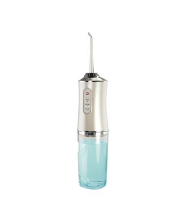 Portable Dental Water Flosser Cordless Teeth Cleaner Portable Water Teeth Cleaner Oral IrrigatorFineLife Products Rechargeable and Portable with 3 Cleaning Modes - Silver