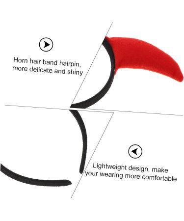ABOOFAN Horn Headband Halloween Headbands for Women Halloween Horns Headband Cow Horn Headdress Devil Costume for Women Ladies Devil Costume Devil Cosplay Costume Plastic Props Photo Child - Buy Online on GoSupps.com
