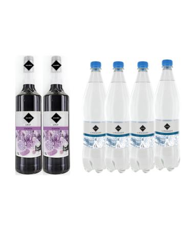 Wine And More Gilbert & Lemonade Syrups: Gilbert Purple Syrups (2x1L) - Gilbert Lemonade (4x1L)