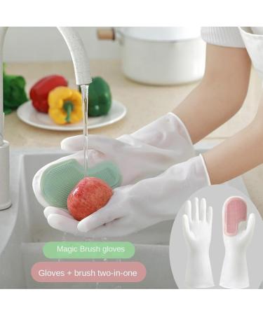 Silicone Dishwashing Gloves Rubber Dishwashing Gloves Magic Dishwashing Gloves Cleaning Brush Cleaning Gloves for Kitchen Bathroom Car Pet Care - Buy Online on GoSupps.com