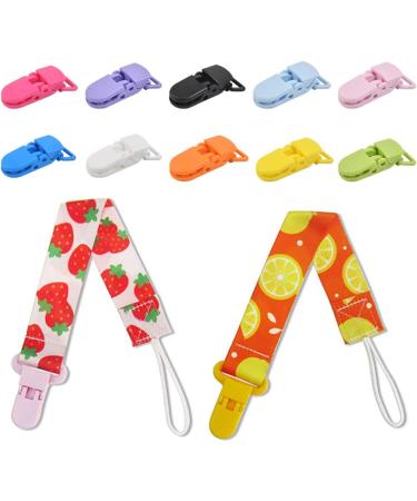 50 Pack Baby Pacifier Clips - Versatile 2.5x4 cm Plastic Tweezers in 10 Colors - Ideal for Baby Bibs & Pacifier Attachment - Buy Online on GoSupps.com