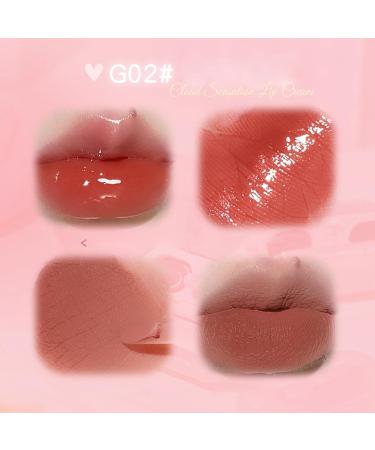 Honhoha Shiny Lip Gloss Colorful Lip Gloss | Double Matte Lip Clay | Glitter Lip Glaze Earphone Case Lip Gloss Tint with Applicator in - Buy Online on GoSupps.com