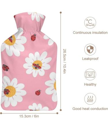 Ladybug Heat Bottle with Lid | White Rubber Hot Water Sac for Pain Relief & Cold Therapy | International Shipping - Buy Online on GoSupps.com