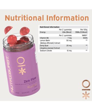 Nutriburst - ZenFlow Multipack - Female Focused Formula - Vitamin B6 Lemon Balm + Dong Quai - Regulate Hormonses Support Nervous System + Reduce Tiredness - 3 Month Supply - Suitable for Vegans Zen Flo - Hormonal Activity Regulator 60 count (Pack of 3) - Buy Online on GoSupps.com