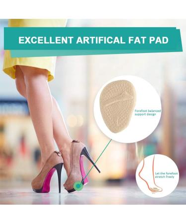 Metatarsal Pads - 2 Pairs Anti-Slip Gel Forefoot Cushions for Women | Pain Relief for High Heels & Sandals - Buy Online on GoSupps.com