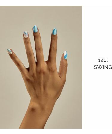 NAILOG Semi Cured Gel Nail Strips Extra Long Nail Polish Strips (20 Pieces) Long Lasting Semi Cured Nail Stickers with Soft Glossy Gel Finish Swing - Buy Online on GoSupps.com