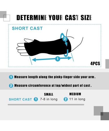 4 Pack Arm Cast Cover - Short Black Arm Cast Protector for Shower, Sports - Removable & Washable - Buy Online on GoSupps.com