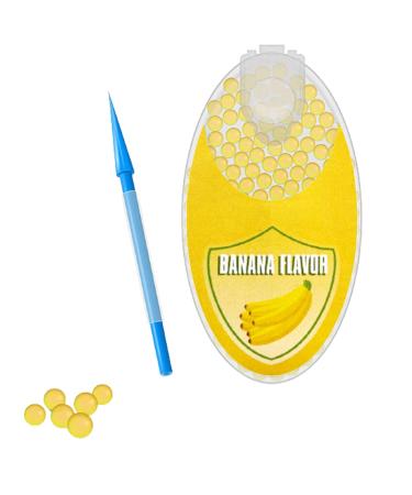 poulbee 1 Box of 100 Mint Crush Balls Menthol Aroma Capsules Filter Flavored Beads Various Flavors to Choose from (Banana) tz-02