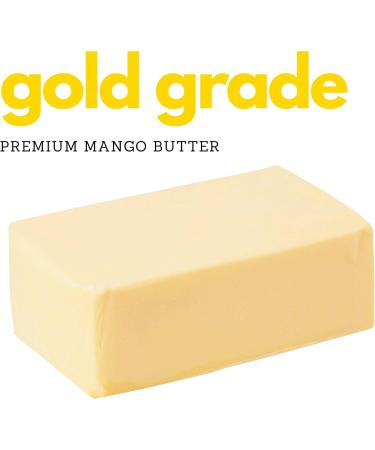 Mango Butter (1lb | 454g) Premium Quality Unrefined Ivory Moisturizer| Packed in Canada| Great For Hair Skin and DIY| Use Alone Or In Lip Balms Lotions Soap and More| By Amriel Co.  - Buy Online on GoSupps.com