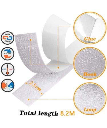 27Ft Self Adhesive Heavy Duty Hook and Loop Tape - Indoor/Outdoor Use - White - Buy Online on GoSupps.com