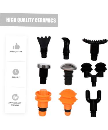 Collbath 9-Piece Percussion Massage Head Set - Black Fascia Muscle Massager & Accessories for Ultimate Body Relaxation | International Shipping Available - Buy Online on GoSupps.com