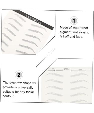 FRCOLOR 18pcs Eyebrow Stickers Eyebrow Transfer Stickers Artificial Eyebrow Tattoos Semi-permanent The Lazy - Buy Online on GoSupps.com