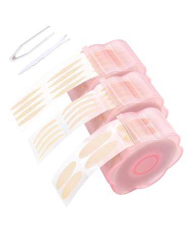 1800 PCS Eyelid Tapes Invisible Fiber Double Eyelid Tape Stickers Eyelid Tape for Hooded Eyes Self-Adhesive Eye Tapes Fiber for Mono-Eyelids(with Fork Rods and Tweezers)