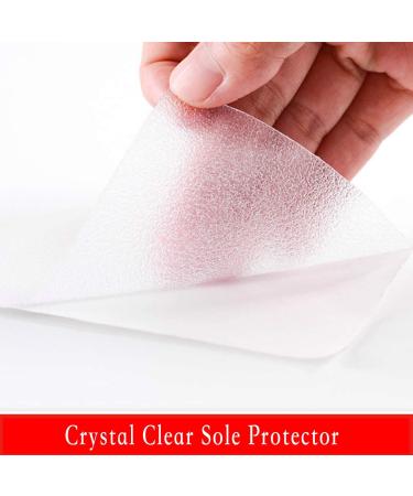 Sole Protector Red Bottom Heel Shoe Grips Clear Sticker 4x6.5IN (4-Pack) - Buy Online on GoSupps.com