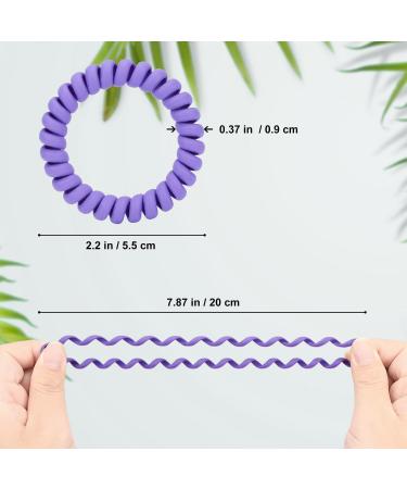 Jesslab Spiral Hair Tie - 10 Traceless Plastic Coil Ponytail Holders | No-Damage Hair Accessories for Girls & Women | Color Sorted (#33) - Shop Internationally! - Buy Online on GoSupps.com