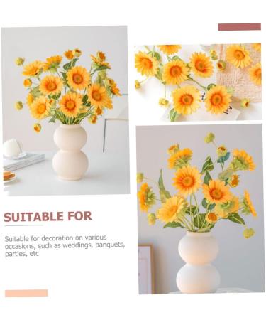 HOMSFOU Simulated Sunflower Faux Sunflower Arrangement Artificial Sunflower Flowers Sunflower Bouquet Picks Home Decor Sunflower Bouquet Decors Fake Bouquet Single Flower Silk Flower - Buy Online on GoSupps.com