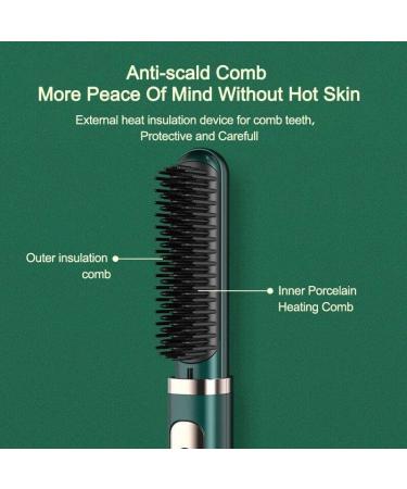 Electric Professional Hair Straightener Brush & Curling Hot Comb - Purple | International Shipping Available - Buy Online on GoSupps.com