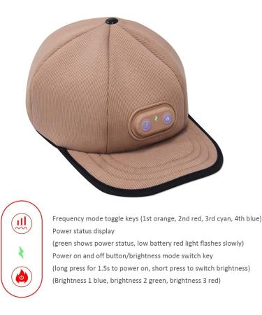 Red Light Hair Growth Hat Complete Scalp Treatment to Reverse Thinning for Men and Women Brown One Size - Buy Online on GoSupps.com