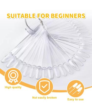 EIHI 200pcs Nail Art Tips Ring - Transparent Nail Display for Salon Exercises & Nail Tips - Buy Online on GoSupps.com