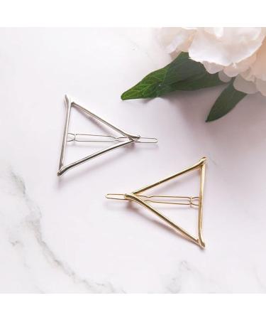 Yheakne Silver Triangle Hair Clip Barrette - Minimalist Modern Hair Accessory for Women and Girls - Buy Online on GoSupps.com