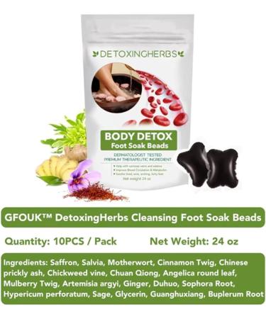 GFOUK Detoxingherbs Cleansing Foot Soak Beads Slimwe Body Detox Foot Soak Botanical Cleansing Foot Soak Beads GFOUK Foot Soak Beads Lymphatic Drainage Ginger Foot Soak (2bag) - Buy Online on GoSupps.com