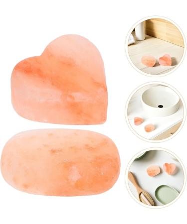  BAZEITFLOW 2 Pieces Salt Soap Salt Deodorant Stone Massage Stone Gua Sha Stone Pink Salt Stone Mineral Deodorant Soap for Bath for Women Salt Scrub Hand-Carved Salt Stone - Buy Online on GoSupps.com