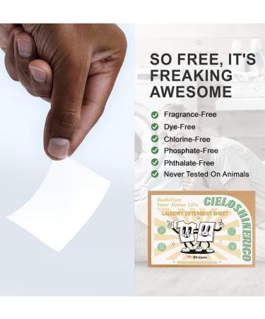 Eco-Friendly Laundry Detergent Sheets Set - 60 Sheets Fresh Scent for Home Travel & Camping | Perfect for Underwear & Bras - Buy Online on GoSupps.com