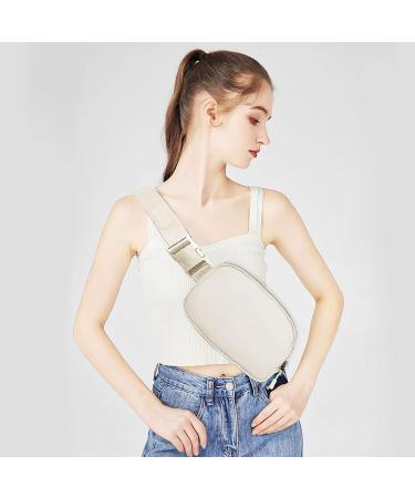 Joysoda 40 Inch Adjustable Fanny Pack Belt Bag - Unisex Beige Belt Bag for On-the-Go Style - Buy Online on GoSupps.com