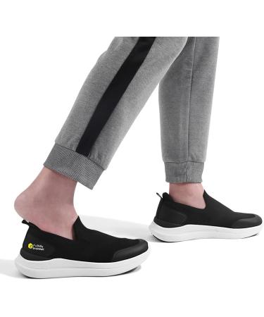 FitVille Plantar Fasciitis Shoes for Men - BriskWalk 13 Wide Black & White - Buy Online on GoSupps.com