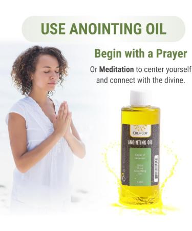 4oz Cedars of Lebanon Anointing Oil | Spiritual Oil with Woodsy Scent | Durable Glass Bottle for Altar Church & Prayer | Strength & Divine Protection - Buy Online on GoSupps.com