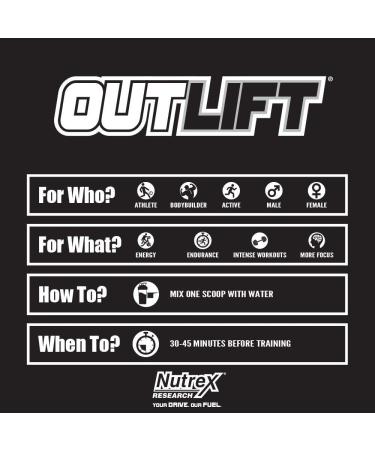 Nutrex Outlift Pre-Workout Fruit Punch - Clinically Dosed Energy & Performance | 17.5 oz (496 g) - Buy Online on GoSupps.com