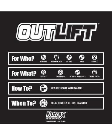 Nutrex Outlift Pre Workout Powder - Clinically Dosed with Creatine, Citrulline, BCAA, Beta Alanine, Caffeine for Energy, Power, and Pump | Gummy Bear Flavor - 30 Servings - Buy Online on GoSupps.com