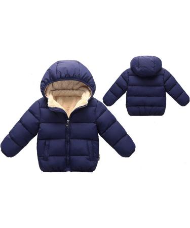 YOPOTIKA Baby Hooded Fleece Coat with Removable Hood - Navy Blue (12-18 Months / 2-3 Years) - Buy Online on GoSupps.com