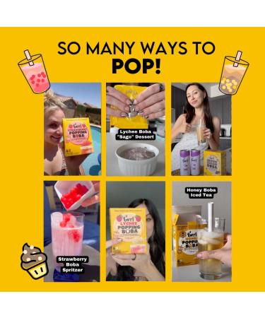 Twrl Honey Popping Pearls for Bubble Tea | Cafe-Style Bursting Juice-Filled Toppings | Plant-Based Gluten-Free 6 Servings - Buy Online on GoSupps.com