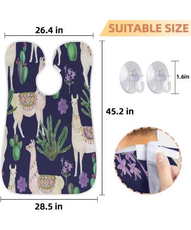 Beard Bib Apron for Men | Non-Stick Waterproof Hair Catcher | Alpaca Design Grooming Cloth - Buy Online on GoSupps.com