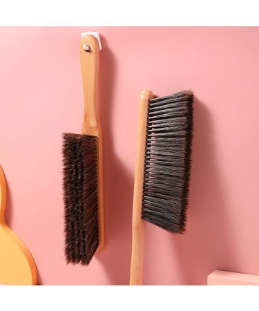 NEDLON 2 Pack Hand Bed Broom Horse Hair Bench Brush Wood Handle Bricklayers Brushes Cleaning Counter Furniture Dusting Brush - Buy Online on GoSupps.com
