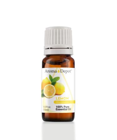 Lemon Essential Oil 100% Pure Natural Therapeutic Grade. Ideal for Aromatherapy Diffuser & Natural Cleaner. Cold Pressed from Fresh Lemon Peel. (10 ml. / 1/3 Ounce)
