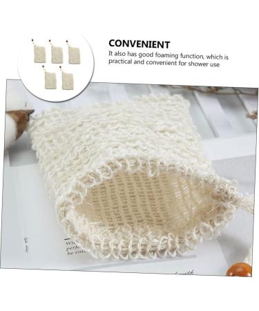 Healeved 10 Pcs Soap Bag Soap Saver Holder Exfoliating Soap Pouch Exfoliating Meshes Face Soap Sisal Beige - Buy Online on GoSupps.com