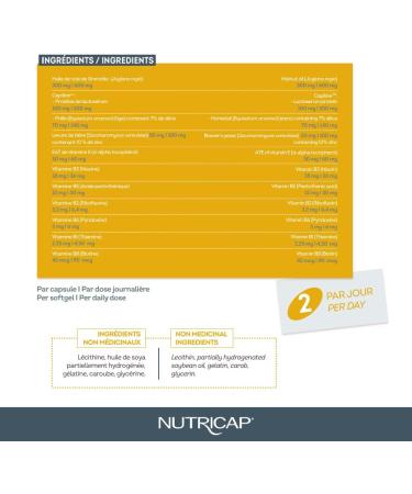 NUTRISANTE Nutricap Expert Hair & Nail Growth - Food Supplement for Fast Hair Growth - Exclusive Capiline Complex - Promotes Hair Growth & Development - Biotin Walnut Oil Vitamin B3-120 softgels - Buy Online on GoSupps.com